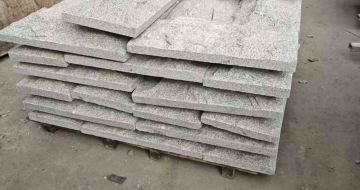 营口芝麻白蘑菇石，自然面