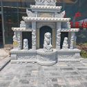 营口芝麻白中国黑石材套墓 花岗岩墓碑