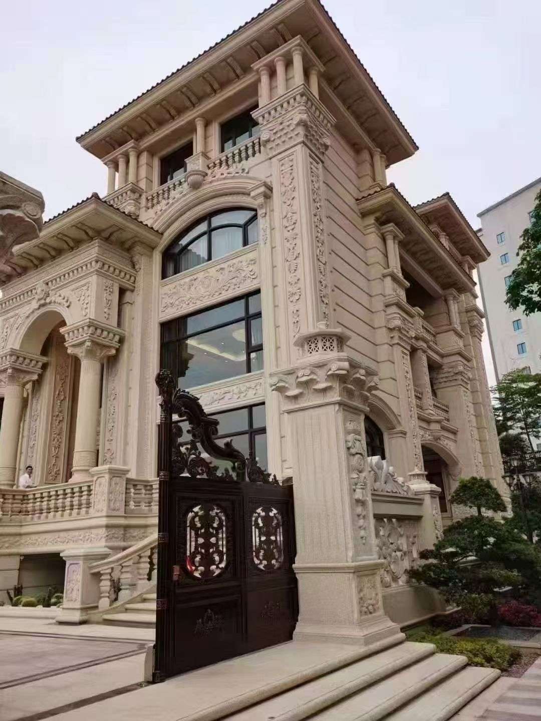 营口黄金麻别墅外墙异形定制