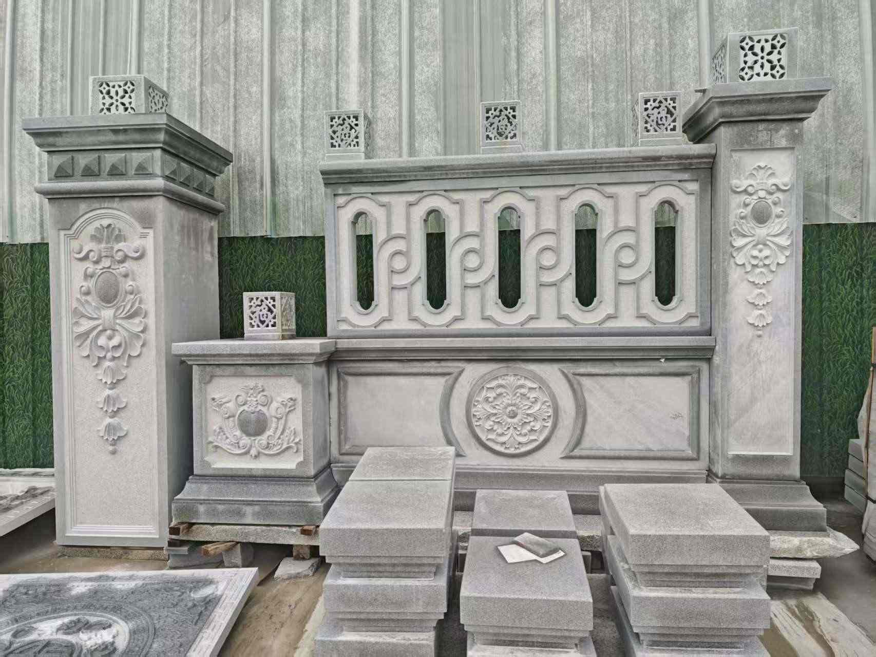 营口芝麻灰异形别墅门头